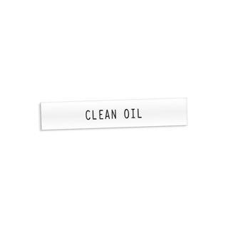  Productplaatje 'Clean Oil' 125 x 25 mm