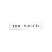 Productplaatje - Diesel  1500 liter. 125 X 25 Mm.